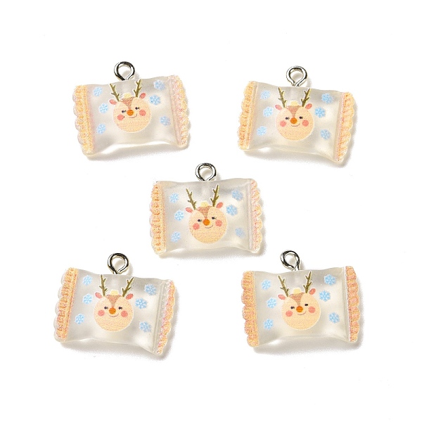 PandaHall Christmas Theme Transparent Resin Pendants, with Platinum Tone Iron Loops, Candy Bag Charm with Reindeer Pattern, Pink...
PandaHall Christmas Theme Transparent Resin Pendants, with Platinum Tone Iron Loops, Candy Bag Charm with Reindeer Pattern, Pink...