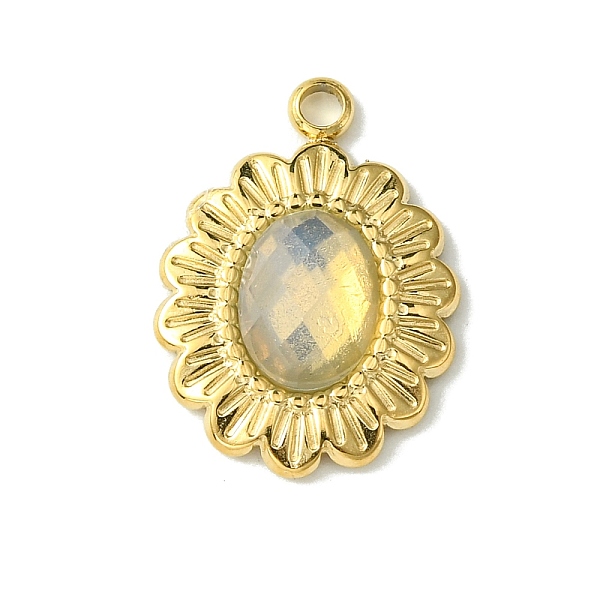 PandaHall Ion Plating(IP) Real 14K Gold Plated 304 Stainless Steel with Glass Pendant, Oval Flower Charms, Antique White, 18x13x3.5mm, Hole...
PandaHall Ion Plating(IP) Real 14K Gold Plated 304 Stainless Steel with Glass Pendant, Oval Flower Charms, Antique White, 18x13x3.5mm, Hole...