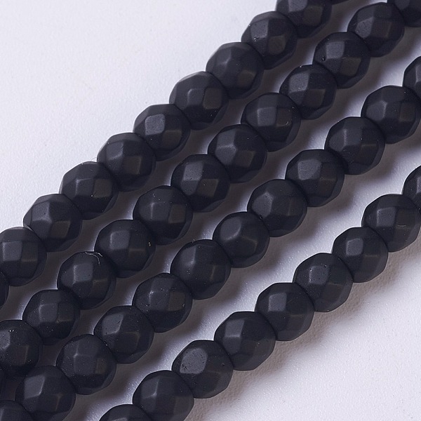 PandaHall Synthetic Black Stone Beads Strands, Dyed, Faceted, Frosted, Round, Black, 4mm Black Stone Round Black
PandaHall Synthetic Black Stone Beads Strands, Dyed, Faceted, Frosted, Round, Black, 4mm Black Stone Round Black
