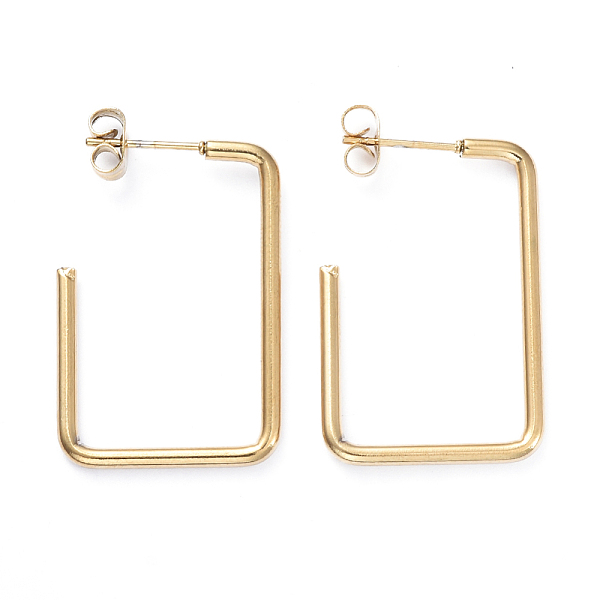 PandaHall 201 Stainless Steel Stud Earrings, with Ear Nuts and 304 Stainless Steel Pins, Rectangle, Golden, 30.5x20.5x2mm, Pin: 0.8mm 304...
PandaHall 201 Stainless Steel Stud Earrings, with Ear Nuts and 304 Stainless Steel Pins, Rectangle, Golden, 30.5x20.5x2mm, Pin: 0.8mm 304...