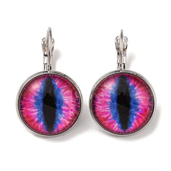 PandaHall Dragon Eye Glass Leverback Earrings with Brass Earring Pins, Deep Pink, 29mm Glass Eye
PandaHall Dragon Eye Glass Leverback Earrings with Brass Earring Pins, Deep Pink, 29mm Glass Eye