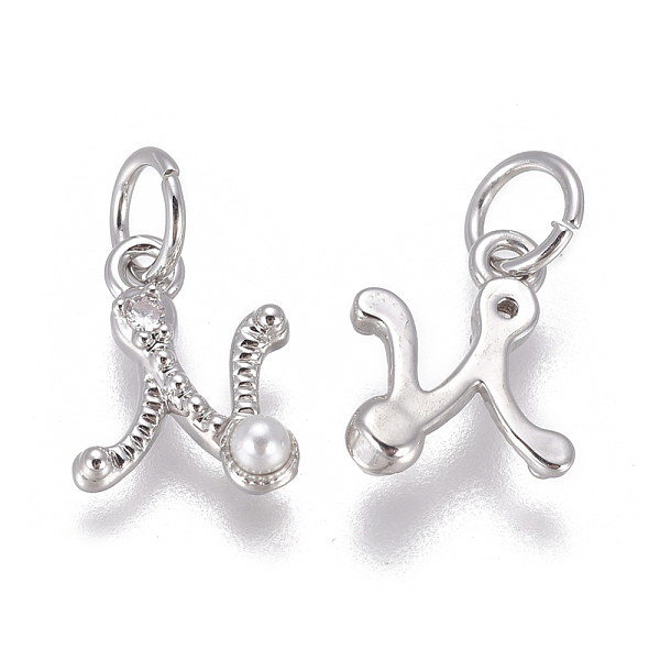 PandaHall Brass Charms, with Cubic Zirconia and Shell Pearl Bead, Letter, Platinum, Clear, Letter.N, 9.5~11x3.5~10.8x3~3.5mm, Hole: 3.5mm...
PandaHall Brass Charms, with Cubic Zirconia and Shell Pearl Bead, Letter, Platinum, Clear, Letter.N, 9.5~11x3.5~10.8x3~3.5mm, Hole: 3.5mm...