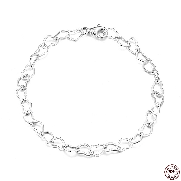 PandaHall Rhodium Plated 925 Sterling Silver Heart Link Chain Bracelets, with S925 Stamp, Real Platinum Plated, 6-1/2 inch(16.5cm) Sterling...
PandaHall Rhodium Plated 925 Sterling Silver Heart Link Chain Bracelets, with S925 Stamp, Real Platinum Plated, 6-1/2 inch(16.5cm) Sterling...