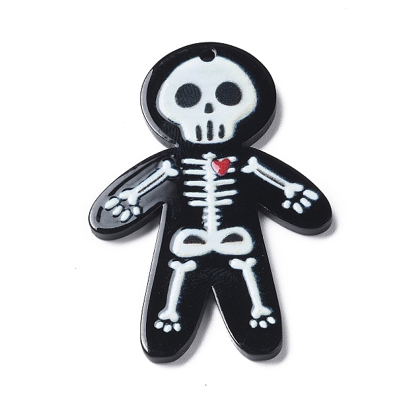 PandaHall Halloween Opaque Printed Acrylic Pendants, Skeleton, 52x35x2.5mm, Hole: 1.5mm Acrylic Skeleton
PandaHall Halloween Opaque Printed Acrylic Pendants, Skeleton, 52x35x2.5mm, Hole: 1.5mm Acrylic Skeleton
