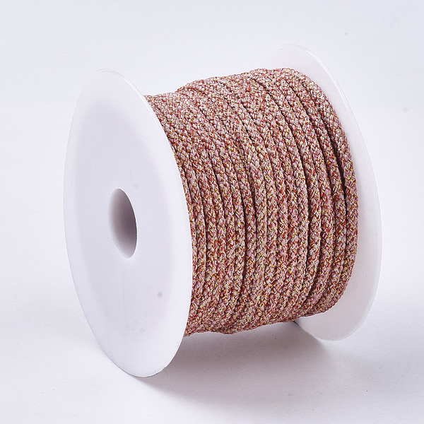 PandaHall Polyester Braided Cords, with Metallic Cord, Crimson, 4x3mm, about 32.8 yards(30m)/roll Polyester+Metallic Cord Pink
PandaHall Polyester Braided Cords, with Metallic Cord, Crimson, 4x3mm, about 32.8 yards(30m)/roll Polyester+Metallic Cord Pink