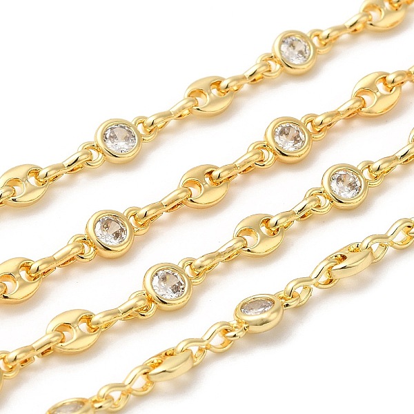 PandaHall Rack Plating Brass Coffee Bean & Flat Round Link Chain, with Cubic Zirconia, Unwelded, Long-Lasting Plated, Lead Free & Cadmium...
PandaHall Rack Plating Brass Coffee Bean & Flat Round Link Chain, with Cubic Zirconia, Unwelded, Long-Lasting Plated, Lead Free & Cadmium...