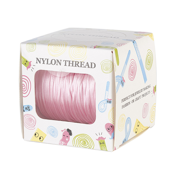 PandaHall Nylon Thread, Rattail Satin Cord, Pearl Pink, 1.0mm, about 76.55 yards(70m)/roll Nylon Pink
PandaHall Nylon Thread, Rattail Satin Cord, Pearl Pink, 1.0mm, about 76.55 yards(70m)/roll Nylon Pink