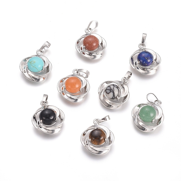 PandaHall Natural & Synthetic Mixed Gemstone Pendants, with Platinum Tone Brass Findings, Flower, 24x19.4x9.8mm, Hole: 6x3.5mm Mixed Stone...
PandaHall Natural & Synthetic Mixed Gemstone Pendants, with Platinum Tone Brass Findings, Flower, 24x19.4x9.8mm, Hole: 6x3.5mm Mixed Stone...