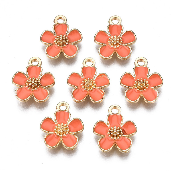 PandaHall Eco-Friendly Zinc Alloy Pendants, with Enamel, Cadmium Free & Nickel Free & Lead Free, 5- Petal Flower, Light Gold, Coral..., Red
PandaHall Eco-Friendly Zinc Alloy Pendants, with Enamel, Cadmium Free & Nickel Free & Lead Free, 5- Petal Flower, Light Gold, Coral..., Red