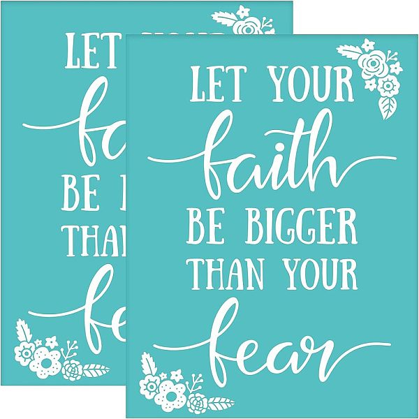 PandaHall OLYCRAFT 2Pcs Self-Adhesive Silk Screen Printing Stencil Faith Words Silk Screen Stencil Let Your Faith Be Bigger Than Your Fear..., Green
PandaHall OLYCRAFT 2Pcs Self-Adhesive Silk Screen Printing Stencil Faith Words Silk Screen Stencil Let Your Faith Be Bigger Than Your Fear..., Green