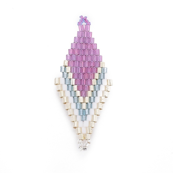 PandaHall MIYUKI & TOHO Handmade Japanese Seed Beads Links, Loom Pattern, Rhombus, Plum, 44.6~45.2x17.8~18.6x1.6~1.7mm, Hole: 1.4~1.6mm..., Purple
PandaHall MIYUKI & TOHO Handmade Japanese Seed Beads Links, Loom Pattern, Rhombus, Plum, 44.6~45.2x17.8~18.6x1.6~1.7mm, Hole: 1.4~1.6mm..., Purple