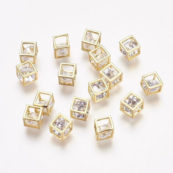 PandaHall Brass Cubic Zirconia Charms, Cube, Real 18K Gold Plated, 4.5x4.5x4.5mm Brass+Cubic Zirconia Cube
PandaHall Brass Cubic Zirconia Charms, Cube, Real 18K Gold Plated, 4.5x4.5x4.5mm Brass+Cubic Zirconia Cube