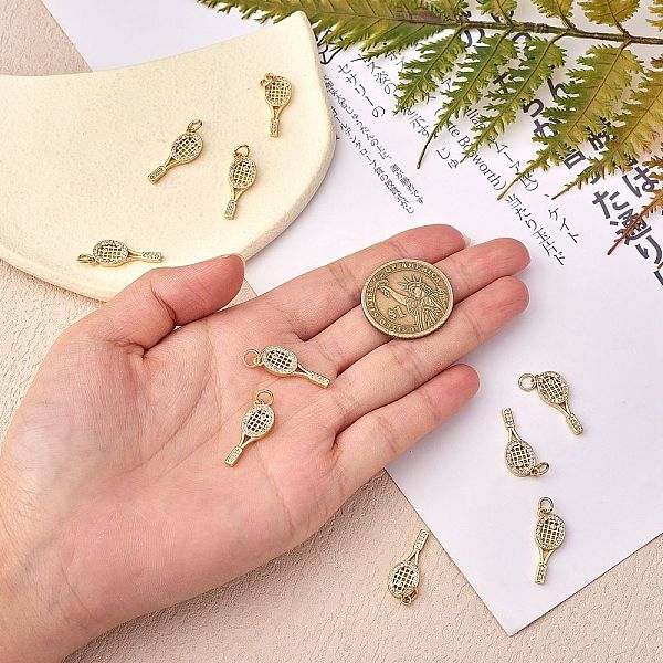 PandaHall 10Pcs Brass Micro Pave Cubic Zirconia Pendants, with Jump Rings, Golden, Badminton Racket, Clear, 21.5x8.5x2mm, Jump Ring: 5x1mm...
PandaHall 10Pcs Brass Micro Pave Cubic Zirconia Pendants, with Jump Rings, Golden, Badminton Racket, Clear, 21.5x8.5x2mm, Jump Ring: 5x1mm...