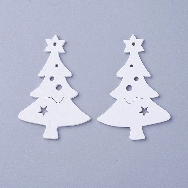 PandaHall Poplar Wood Pendants, Dyed, Christmas Tree, White, 68.5x47x3mm, Hole: 2mm Wood Tree White
PandaHall Poplar Wood Pendants, Dyed, Christmas Tree, White, 68.5x47x3mm, Hole: 2mm Wood Tree White
