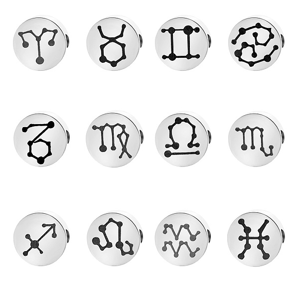 PandaHall 201 Stainless Steel Beads, Laser Cut, Flat Round with 12 Constellations, Stainless Steel Color, 8x3mm, Hole: 2mm, 12pcs/set 201...
PandaHall 201 Stainless Steel Beads, Laser Cut, Flat Round with 12 Constellations, Stainless Steel Color, 8x3mm, Hole: 2mm, 12pcs/set 201...