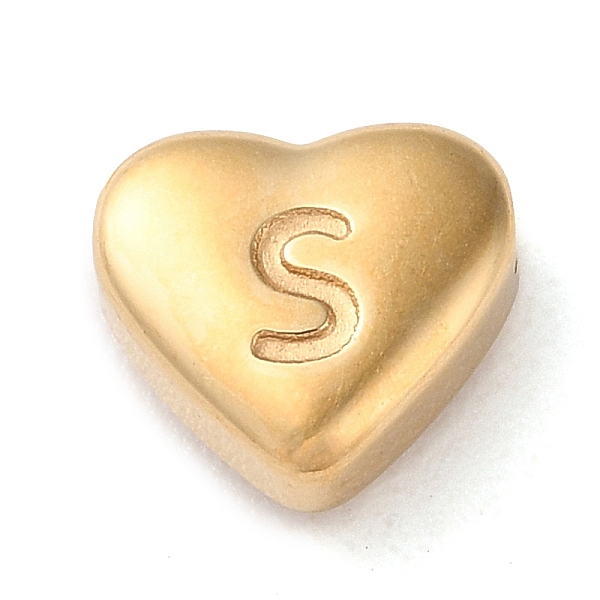 PandaHall 201 Stainless Steel Beads, Golden, Heart, Letter S, 7x8x3.5mm, Hole: 1.5mm 201 Stainless Steel Letter S
PandaHall 201 Stainless Steel Beads, Golden, Heart, Letter S, 7x8x3.5mm, Hole: 1.5mm 201 Stainless Steel Letter S