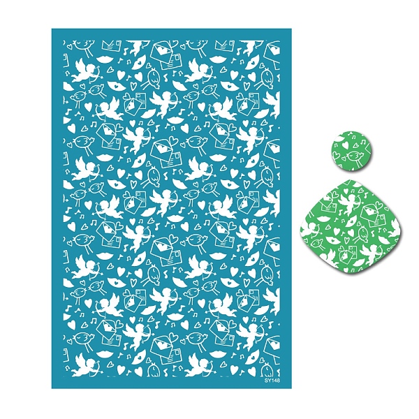 PandaHall Polyester Silk Screen Printing Stencil, Reusable Polymer Clay Silkscreen Tool, for DIY Polymer Clay Earrings Making, Cupid, 15x9cm..., Cyan
PandaHall Polyester Silk Screen Printing Stencil, Reusable Polymer Clay Silkscreen Tool, for DIY Polymer Clay Earrings Making, Cupid, 15x9cm..., Cyan