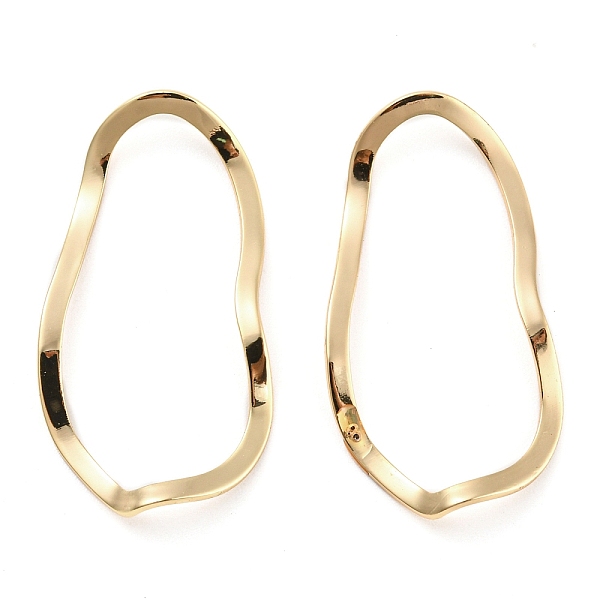 PandaHall Brass Linking Rings, Irregular Wavy Oval Connector, Real 18K Gold Plated, 35x19x2mm Brass Oval
PandaHall Brass Linking Rings, Irregular Wavy Oval Connector, Real 18K Gold Plated, 35x19x2mm Brass Oval