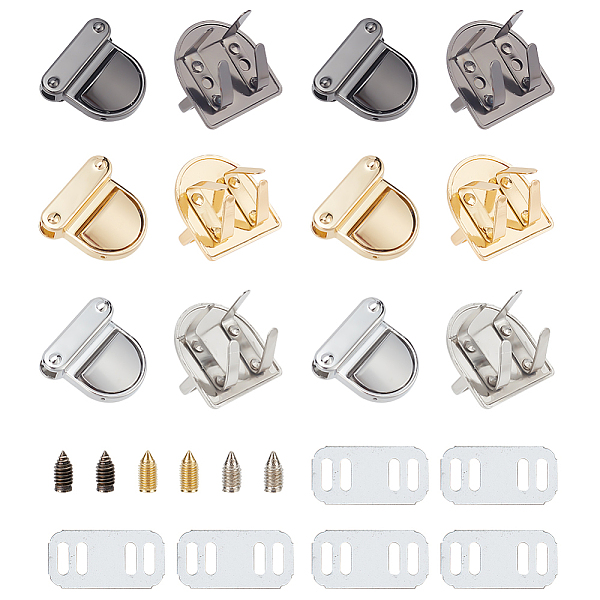 PandaHall WADORN 6 Sets 3 Colors Stainless Steel Bag Tuck Clasps, Handbag Thumb Locks, with Iron Spacer and Screw, Mixed Color...
PandaHall WADORN 6 Sets 3 Colors Stainless Steel Bag Tuck Clasps, Handbag Thumb Locks, with Iron Spacer and Screw, Mixed Color...