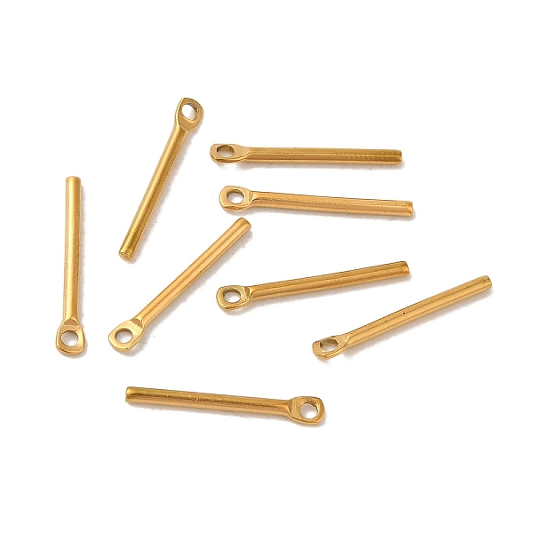 PandaHall Ion Plating(IP) 304 Stainless Steel Pendants, Bar Charm, Real 18K Gold Plated, 15x2x1.2mm, Hole: 1mm 304 Stainless Steel Others
PandaHall Ion Plating(IP) 304 Stainless Steel Pendants, Bar Charm, Real 18K Gold Plated, 15x2x1.2mm, Hole: 1mm 304 Stainless Steel Others