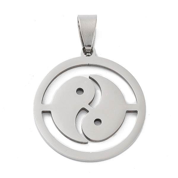 PandaHall 201 Stainless Steel Pendants, Laser Cut, Flat Round with Yin-yang Charm, Stainless Steel Color, 28.5x26x1.5mm, Hole: 9x5mm 201...
PandaHall 201 Stainless Steel Pendants, Laser Cut, Flat Round with Yin-yang Charm, Stainless Steel Color, 28.5x26x1.5mm, Hole: 9x5mm 201...