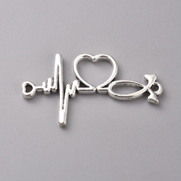 PandaHall Tibetan Style Alloy Pendants, Heartbeat, Antique Silver, 19x34x2mm, Hole: 1.2mm Alloy Others
PandaHall Tibetan Style Alloy Pendants, Heartbeat, Antique Silver, 19x34x2mm, Hole: 1.2mm Alloy Others