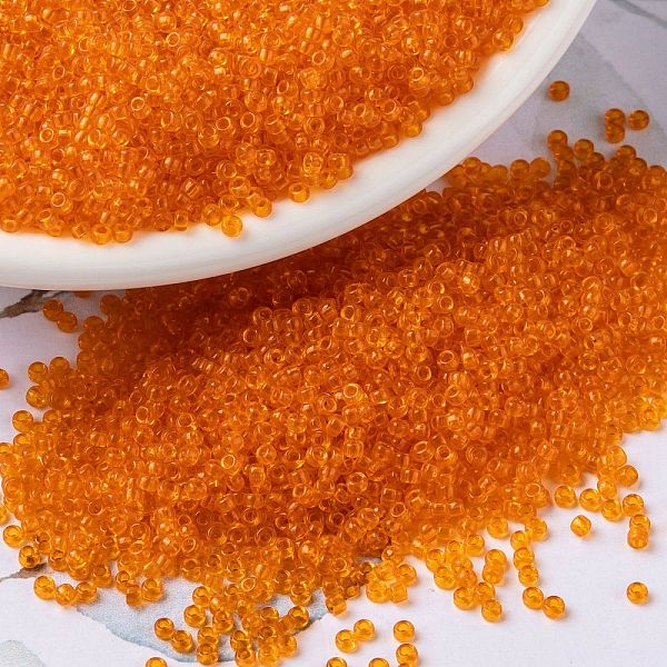 PandaHall MIYUKI Round Rocailles Beads, Japanese Seed Beads, (RR138) Transparent Orange, 15/0, 1.5mm, Hole: 0.7mm, about 27777pcs/50g Glass...
PandaHall MIYUKI Round Rocailles Beads, Japanese Seed Beads, (RR138) Transparent Orange, 15/0, 1.5mm, Hole: 0.7mm, about 27777pcs/50g Glass...
