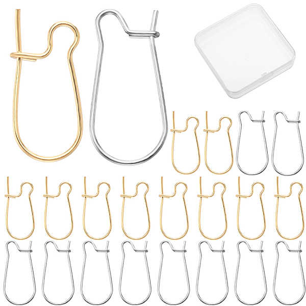 PandaHall CREATCABIN 100Pcs 2 Styles 304 Stainless Steel & Brass Hoop Earrings Findings, Kidney Ear Wire, Real Gold Plated & Stainless Steel...
PandaHall CREATCABIN 100Pcs 2 Styles 304 Stainless Steel & Brass Hoop Earrings Findings, Kidney Ear Wire, Real Gold Plated & Stainless Steel...