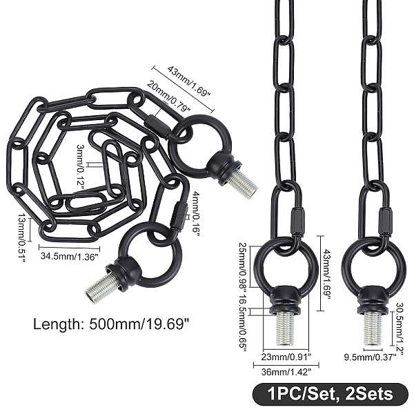 PandaHall AHANDMAKER Iron Hook Rings Set, for Light Fixture, with Screw, Iron Hanging Chains and Screw Carabiner Lock Charms, for..., Multicolor
PandaHall AHANDMAKER Iron Hook Rings Set, for Light Fixture, with Screw, Iron Hanging Chains and Screw Carabiner Lock Charms, for..., Multicolor