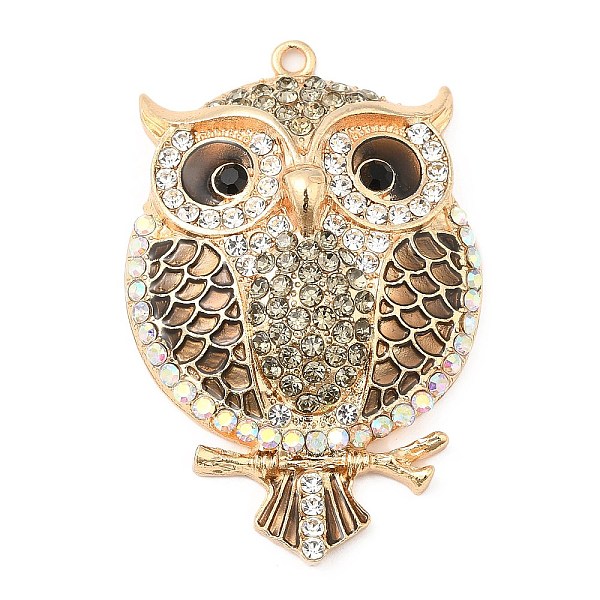 PandaHall Zinc Alloy Pendants, with Rhinestone, Owl, Light Smoked Topaz, 57.5x37.5x12mm, Hole: 2.2mm Alloy+Rhinestone Owl Yellow
PandaHall Zinc Alloy Pendants, with Rhinestone, Owl, Light Smoked Topaz, 57.5x37.5x12mm, Hole: 2.2mm Alloy+Rhinestone Owl Yellow