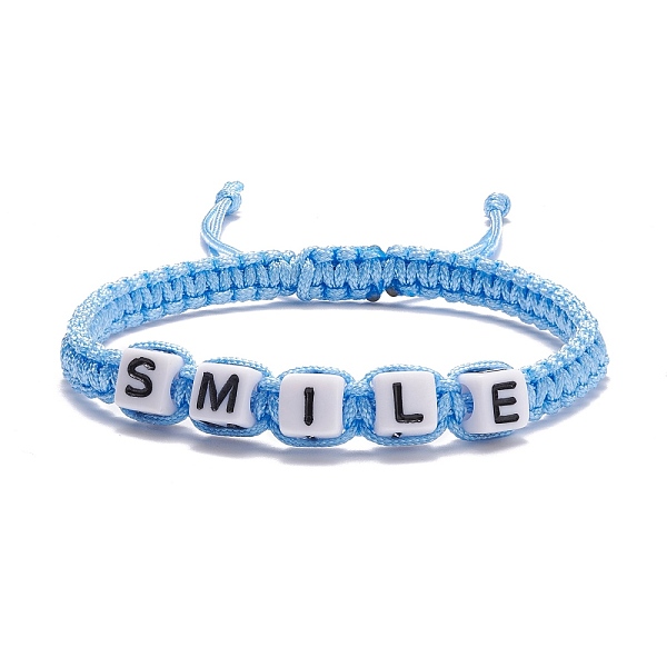 PandaHall Word Smile Braided Bead Bracelet, Adjustable Friendship Bracelet for Women, Light Blue, Inner Diameter: 2~3 1/8 inch(5~7.8cm)...
PandaHall Word Smile Braided Bead Bracelet, Adjustable Friendship Bracelet for Women, Light Blue, Inner Diameter: 2~3 1/8 inch(5~7.8cm)...