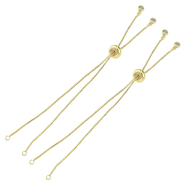 PandaHall Rack Plating Brass Box Chain Slider Bracelets, with Cubic Zirconia Charm, Long-Lasting Plated, for Adjustable Link Bracelet Making..., Clear
PandaHall Rack Plating Brass Box Chain Slider Bracelets, with Cubic Zirconia Charm, Long-Lasting Plated, for Adjustable Link Bracelet Making..., Clear
