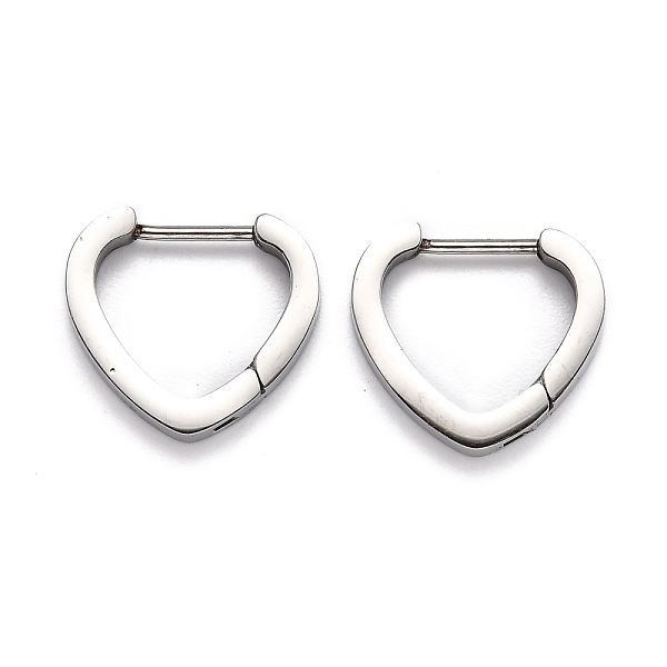 PandaHall 304 Stainless Steel Heart Huggie Hoop Earrings, Heart, Stainless Steel Color, 15x16.5x3mm, Pin: 1mm 304 Stainless Steel Heart
PandaHall 304 Stainless Steel Heart Huggie Hoop Earrings, Heart, Stainless Steel Color, 15x16.5x3mm, Pin: 1mm 304 Stainless Steel Heart