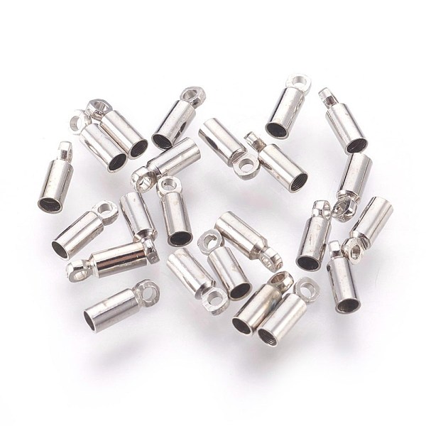 PandaHall Brass Cord Ends, Platinum, 6x2mm, Hole: 0.8mm, Inner Diameter: 1.5mm Brass
PandaHall Brass Cord Ends, Platinum, 6x2mm, Hole: 0.8mm, Inner Diameter: 1.5mm Brass