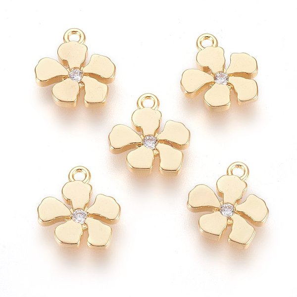 PandaHall Brass Micro Pave Cubic Zirconia Charms, Flower, Clear, Real 18K Gold Plated, 10.5x9.5x1.5mm, Hole: 1mm Brass+Cubic Zirconia Flower...
PandaHall Brass Micro Pave Cubic Zirconia Charms, Flower, Clear, Real 18K Gold Plated, 10.5x9.5x1.5mm, Hole: 1mm Brass+Cubic Zirconia Flower...