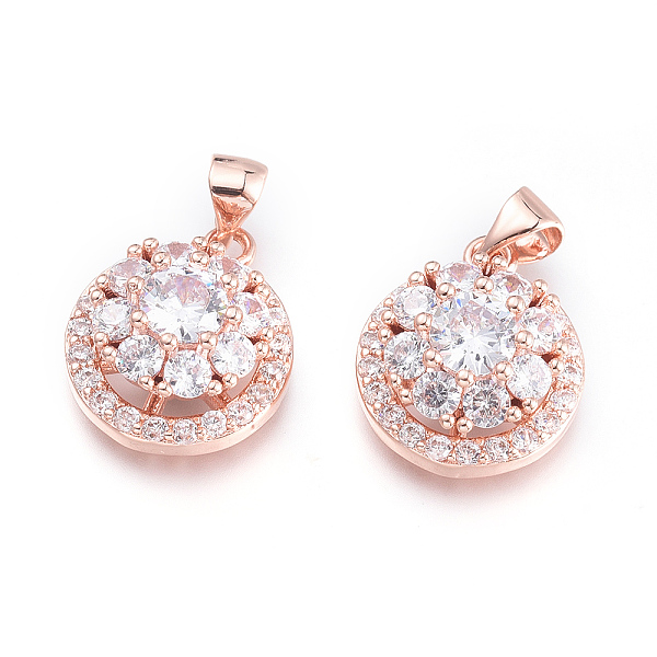 PandaHall Brass Micro Pave Cubic Zirconia Pendants, Flat Round with Flower, Rose Gold, Clear, 17.5x14.5x8.5mm, Hole: 3.5x4.5mm Brass+Cubic...
PandaHall Brass Micro Pave Cubic Zirconia Pendants, Flat Round with Flower, Rose Gold, Clear, 17.5x14.5x8.5mm, Hole: 3.5x4.5mm Brass+Cubic...