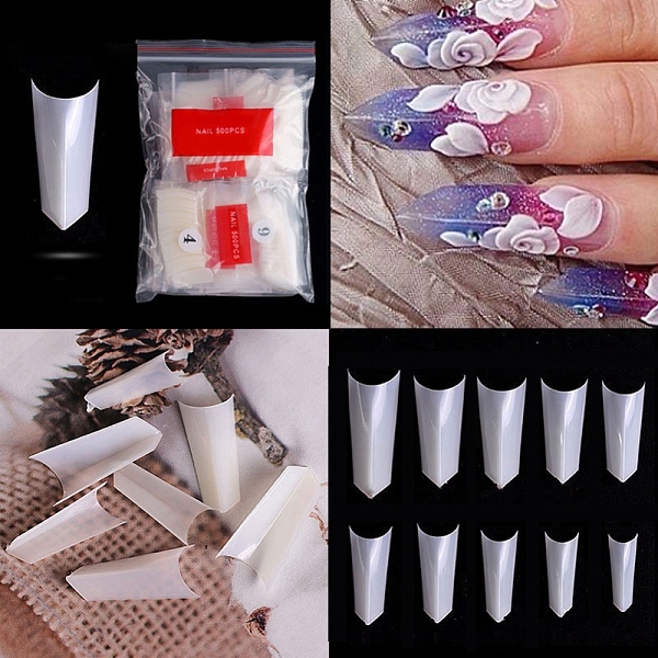 PandaHall Plastic Seamless False Nail Tips, Practice Manicure Nail Art Tool, White, 14.8~24.5x5.9~11.6mm, about 500pcs/bag Plastic White
PandaHall Plastic Seamless False Nail Tips, Practice Manicure Nail Art Tool, White, 14.8~24.5x5.9~11.6mm, about 500pcs/bag Plastic White