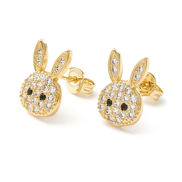 PandaHall Rabbit Cubic Zirconia Stud Earrings, Brass Jewelry for Women, Cadmium Free & Nickel Free & Lead Free, Real 18K Gold Plated..., Black
PandaHall Rabbit Cubic Zirconia Stud Earrings, Brass Jewelry for Women, Cadmium Free & Nickel Free & Lead Free, Real 18K Gold Plated..., Black