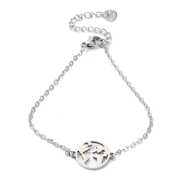 PandaHall 201 Stainless Steel Link Bracelets with Cable Chains, Map, 7-1/4 inch(18.5cm) 201 Stainless Steel Map
PandaHall 201 Stainless Steel Link Bracelets with Cable Chains, Map, 7-1/4 inch(18.5cm) 201 Stainless Steel Map
