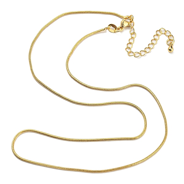 PandaHall Long-Lasting Plated Brass Round Snake Chain Necklaces for Women, Cadmium Free & Lead Free, Real 18K Gold Plated, 16.22 inch...
PandaHall Long-Lasting Plated Brass Round Snake Chain Necklaces for Women, Cadmium Free & Lead Free, Real 18K Gold Plated, 16.22 inch...