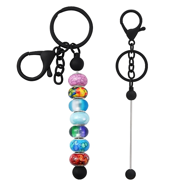 PandaHall Baking Painted Alloy and Brass Bar Beadable Keychain for Jewelry Making DIY Crafts, with Lobster Clasps, Black, 15.8x2.4cm Alloy...
PandaHall Baking Painted Alloy and Brass Bar Beadable Keychain for Jewelry Making DIY Crafts, with Lobster Clasps, Black, 15.8x2.4cm Alloy...