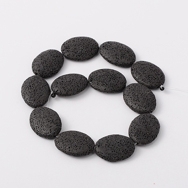 PandaHall Natural Lava Rock Beads Strands, Dyed, Flat Oval, Black, 32~33x24~25x7.5~9mm, Hole: 2mm, about 12pcs/strand, 16 inch Lava Rock...
PandaHall Natural Lava Rock Beads Strands, Dyed, Flat Oval, Black, 32~33x24~25x7.5~9mm, Hole: 2mm, about 12pcs/strand, 16 inch Lava Rock...