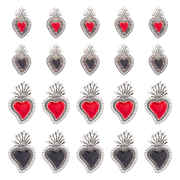 PandaHall GOMAKERER 20Pcs 4 Styles Alloy Enamel Pendants, Antique Silver, Sacred Heart Charm, Antique Silver, 39.5~48x23.5~29x2~4mm, Hole...
PandaHall GOMAKERER 20Pcs 4 Styles Alloy Enamel Pendants, Antique Silver, Sacred Heart Charm, Antique Silver, 39.5~48x23.5~29x2~4mm, Hole...