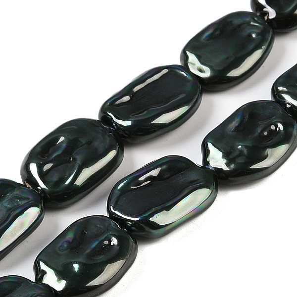 PandaHall Electroplated Shell Pearl Beads Strands, Oval, Black, 23~24x16.5~18.5x7~8mm, Hole: 1.6mm, about 17pcs/strand, 15.55 inch(39.5cm)...
PandaHall Electroplated Shell Pearl Beads Strands, Oval, Black, 23~24x16.5~18.5x7~8mm, Hole: 1.6mm, about 17pcs/strand, 15.55 inch(39.5cm)...