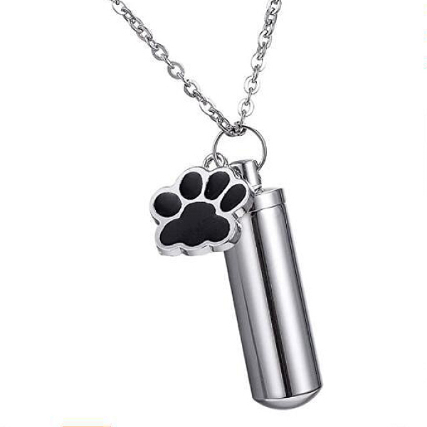 PandaHall Column and Paw Urn Ashes Pendant Necklace, 201 Stainless Steel Pet Memorial Jewelry for Men Women, Stainless Steel Color, Pendant...
PandaHall Column and Paw Urn Ashes Pendant Necklace, 201 Stainless Steel Pet Memorial Jewelry for Men Women, Stainless Steel Color, Pendant...