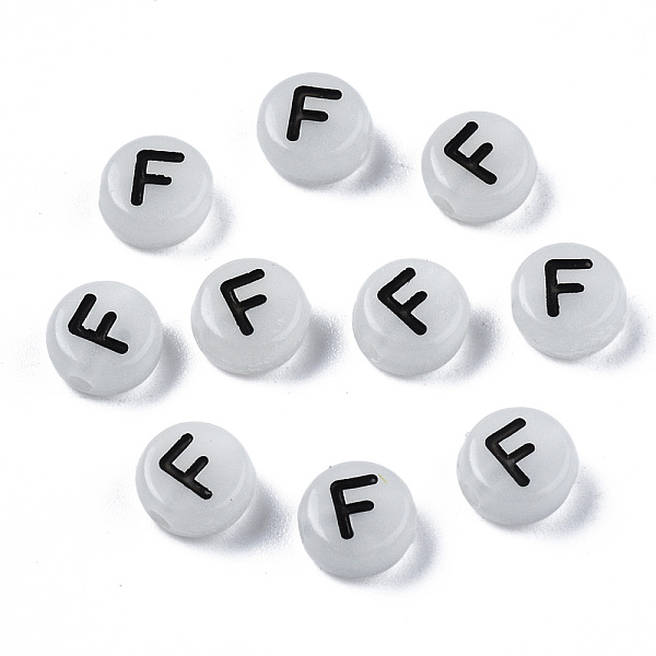 PandaHall Acrylic Beads, with Enamel and Luminous, Horizontal Hole, Flat Round with Black Letter, Glow in the Dark, Light Grey, Letter.F...
PandaHall Acrylic Beads, with Enamel and Luminous, Horizontal Hole, Flat Round with Black Letter, Glow in the Dark, Light Grey, Letter.F...