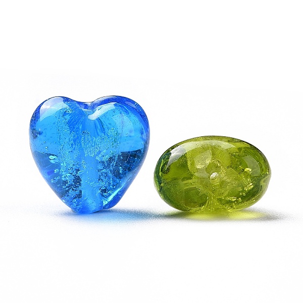 PandaHall Handmade Silver Foil Glass Beads, Heart, Mixed Color, 12x12x8mm, Hole: 2mm Silver Foil Heart Multicolor
PandaHall Handmade Silver Foil Glass Beads, Heart, Mixed Color, 12x12x8mm, Hole: 2mm Silver Foil Heart Multicolor