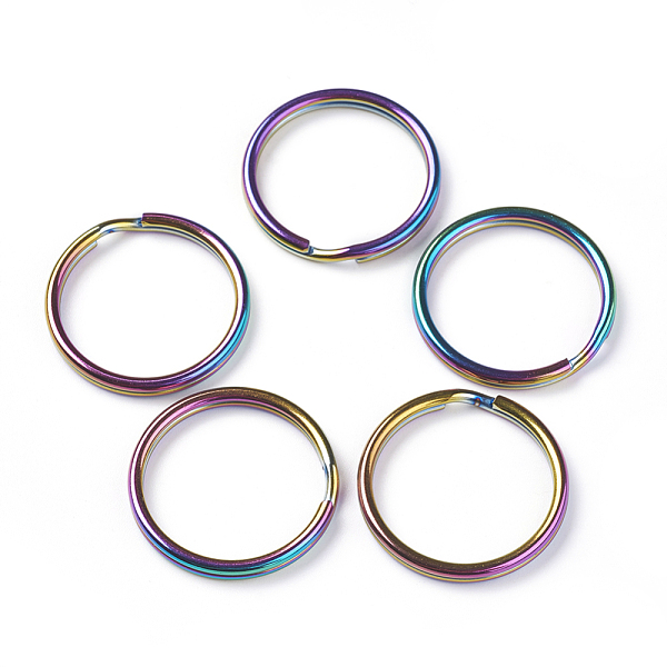 PandaHall Ion Plating(IP) 304 Stainless Steel Split Key Rings, Keychain Clasp Findings, Rainbow Color, 30x3~3.5mm 304 Stainless Steel Ring
PandaHall Ion Plating(IP) 304 Stainless Steel Split Key Rings, Keychain Clasp Findings, Rainbow Color, 30x3~3.5mm 304 Stainless Steel Ring