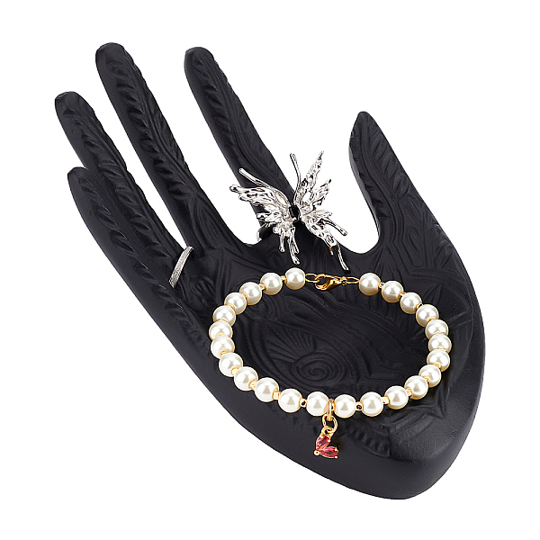 PandaHall Hand Jewellery Holder, Black Bangle Display Jewellery Tray Organizer Necklace Showcase Display Finger Ring Stands for Photograph...
PandaHall Hand Jewellery Holder, Black Bangle Display Jewellery Tray Organizer Necklace Showcase Display Finger Ring Stands for Photograph...