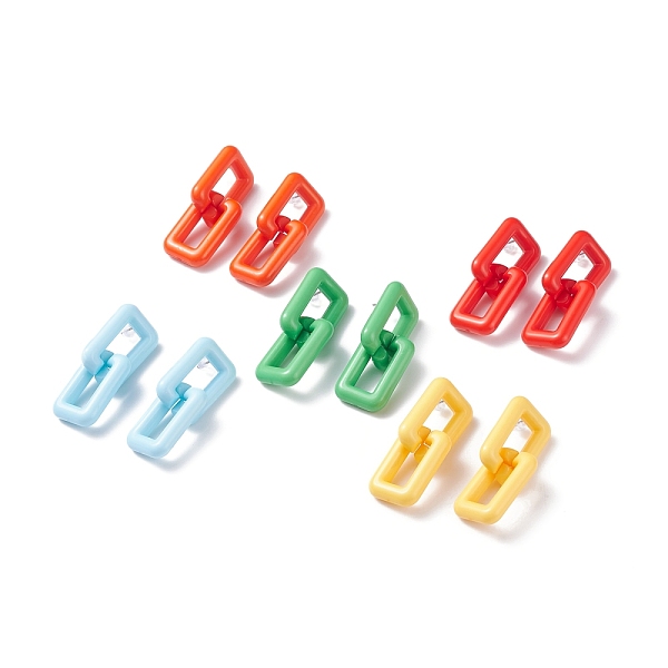 PandaHall Acrylic Double Interlocked Rectangle Dangle Stud Earrings for Women, Mixed Color, 46x20x6mm, Pin: 0.7mm Acrylic Rectangle..., Multicolor
PandaHall Acrylic Double Interlocked Rectangle Dangle Stud Earrings for Women, Mixed Color, 46x20x6mm, Pin: 0.7mm Acrylic Rectangle..., Multicolor